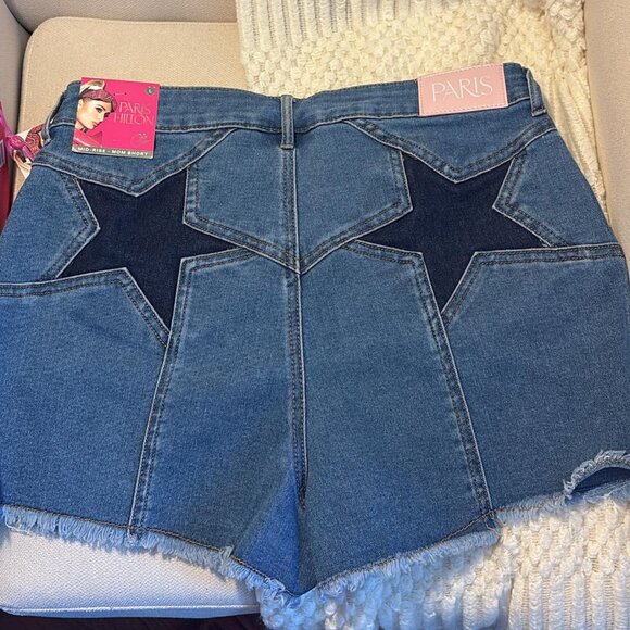 Y2K Paris Hilton Star-Detail Denim Shorts - Picture 3 of 5